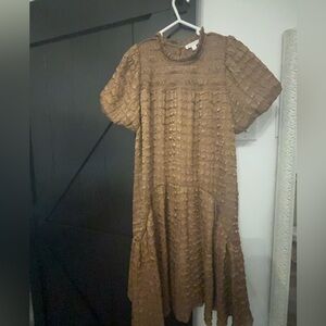 By the River Brown cocktail dress